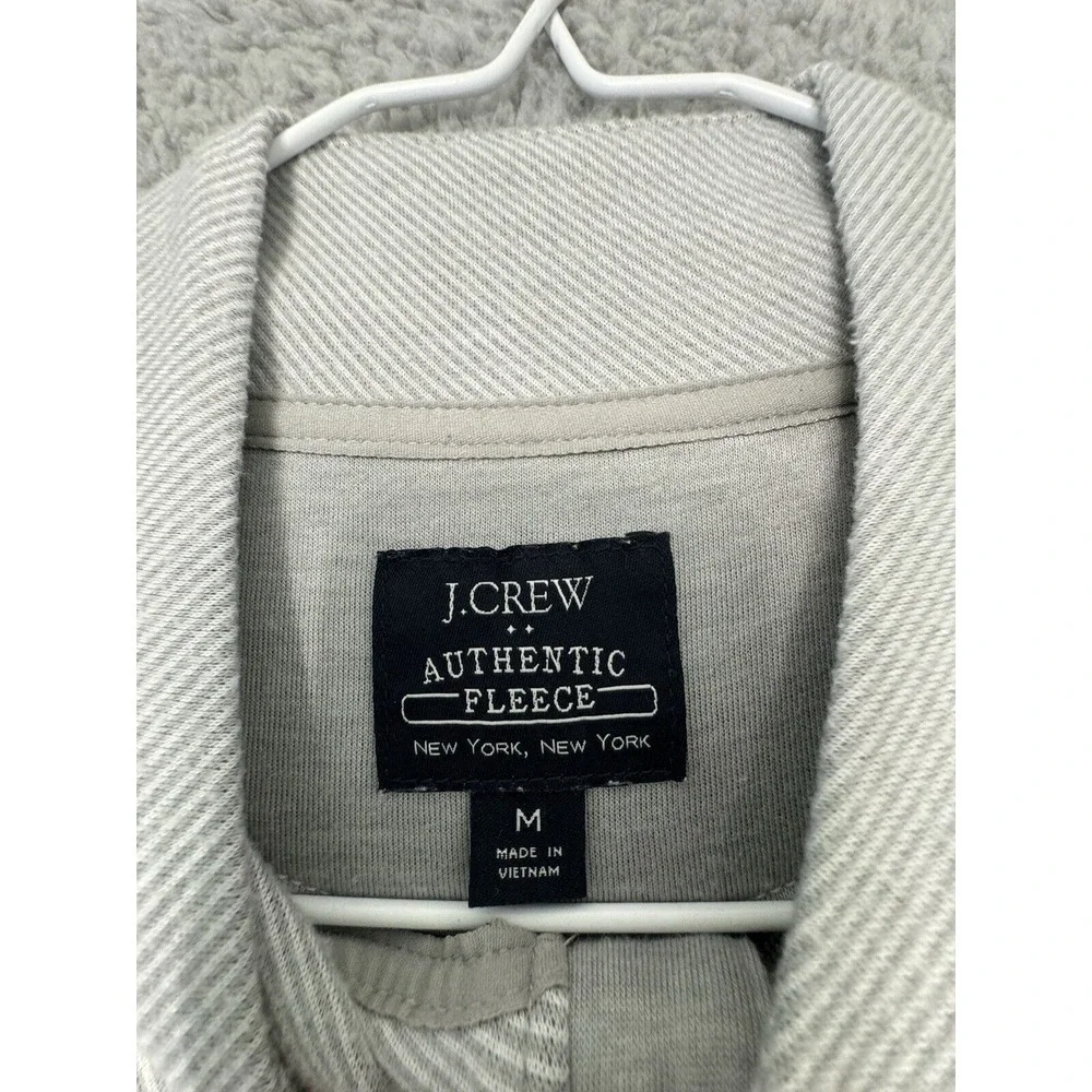 J Crew Sweater Mens Medium Authentic‎ Fleece 1/4 Zip Pullover Nautical